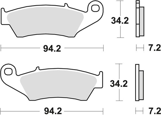 MCB669RSI TRW sintered metal offroad brake pad