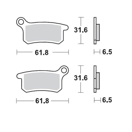 094611 MOTO-MASTER sintered metal racing brake pads