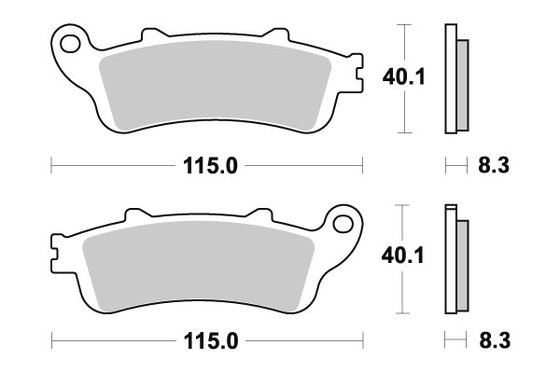 736LS SBS brakepads sintered rear