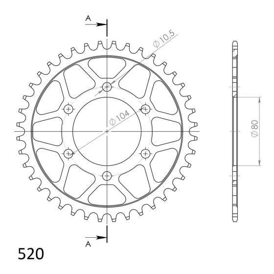 16403-41 Supersprox supersprox rear sprocket steel rfe-478:41