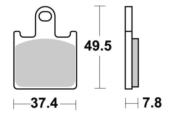 838HS SBS brakepads sintered