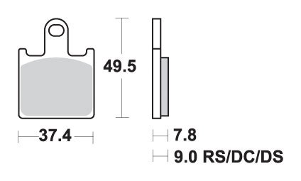 838HS SBS brakepads sintered