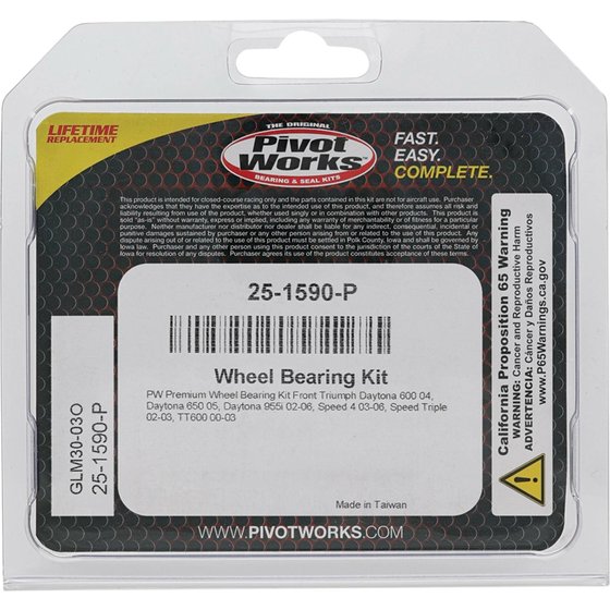 25-1590 All Balls wheel bearing kit front