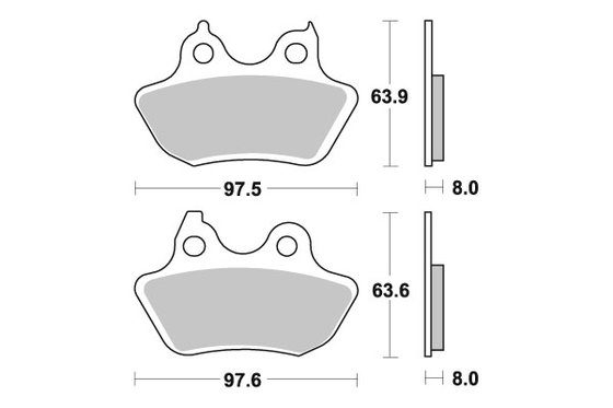 846H.LS SBS brakepads sintered rear