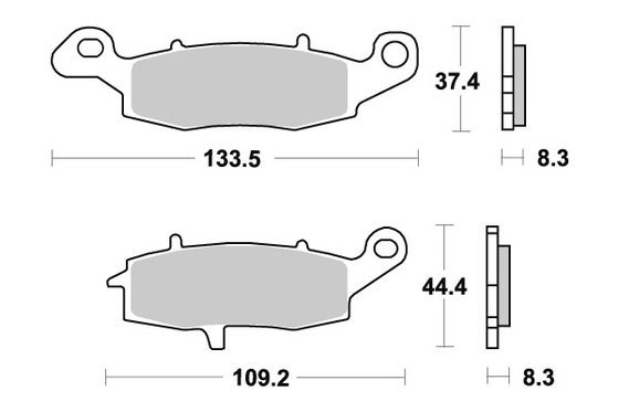 704LS SBS brakepads sintered rear