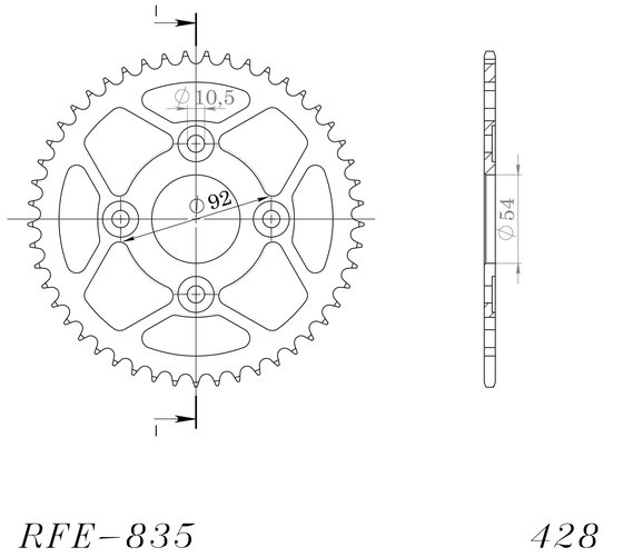 12202-46 Supersprox supersprox / jt rear sprocket 835.46