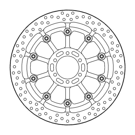 117076 MOTO-MASTER halo pro race floating brake rotor