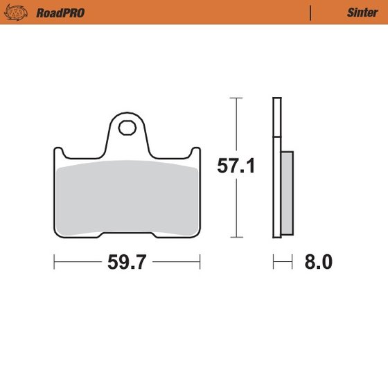 404402 MOTO-MASTER sintered rear brake pad