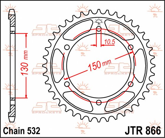 86339JT JT Sprockets rear sprocket