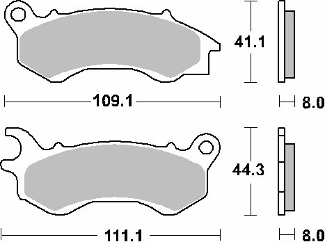 205HF SBS brakepads ceramic