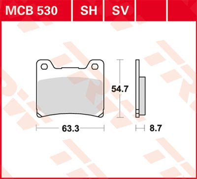 MCB530 TRW allround organic standard brake pad