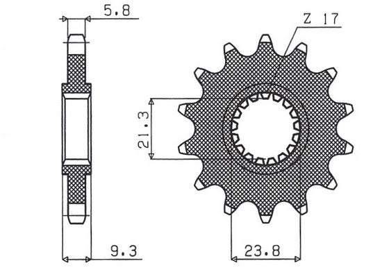 SUN34713 SUNSTAR SPROCKETS front sprocket