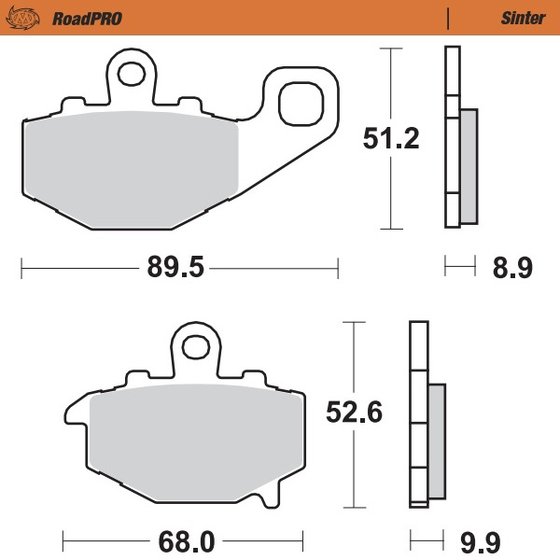 403702 MOTO-MASTER sintered rear brake pad