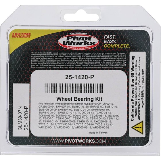 25-1420 All Balls wheel bearing kit rear