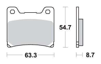 555LS SBS brakepads sintered rear