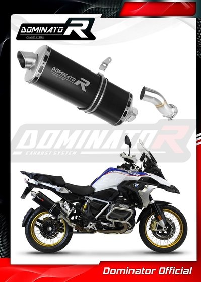 BW086DP7BL-S Dominator exhaust silencer muffler p7 black