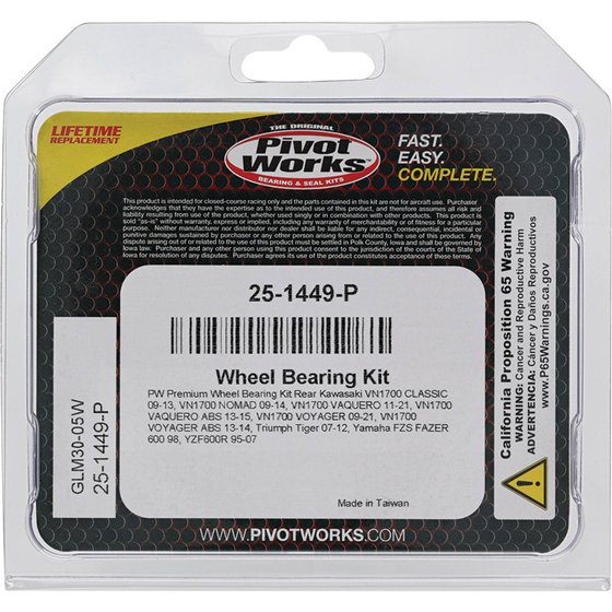 25-1449 All Balls wheel bearing kit rear