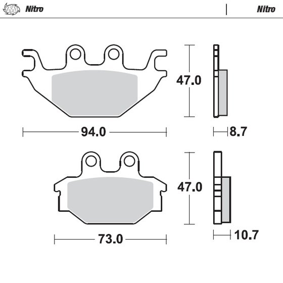 098321 MOTO-MASTER nitro atv brake pad