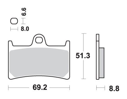 198MS SBS brakepads maxi sinter