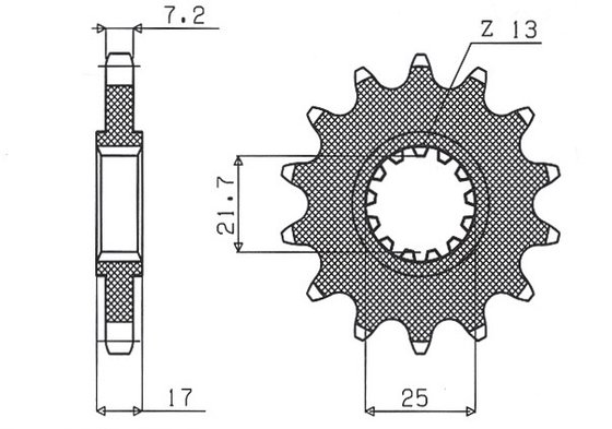 SUN40815 SUNSTAR SPROCKETS front sprocket