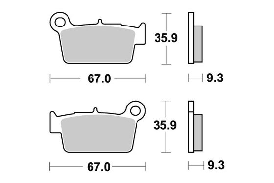 790SI SBS brakepads sintered offroad