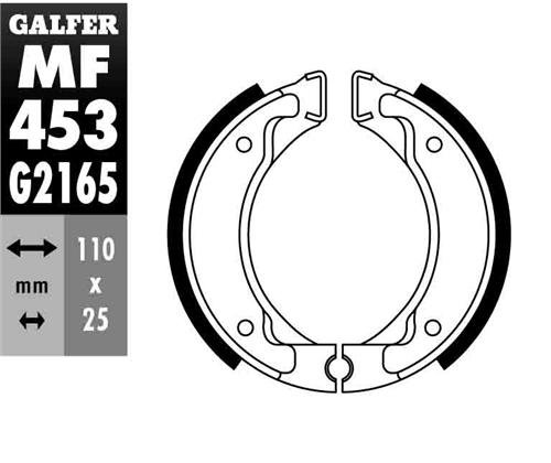 MF453G2165 GALFER rear brake shoes