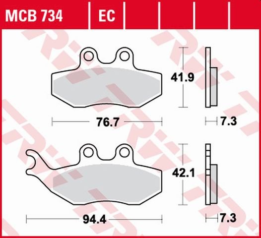 MCB734 TRW allround organic standard brake pad