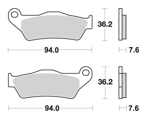 671LS SBS brakepads sintered rear