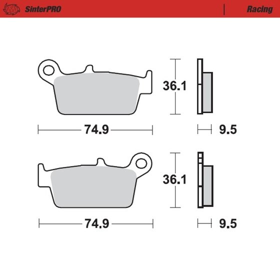 091811 MOTO-MASTER sintered metal racing brake pads