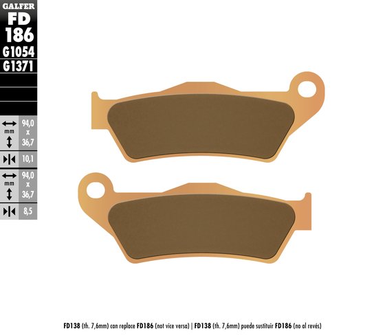 FD186G1371 GALFER street sinter brake pads for bmw (front)