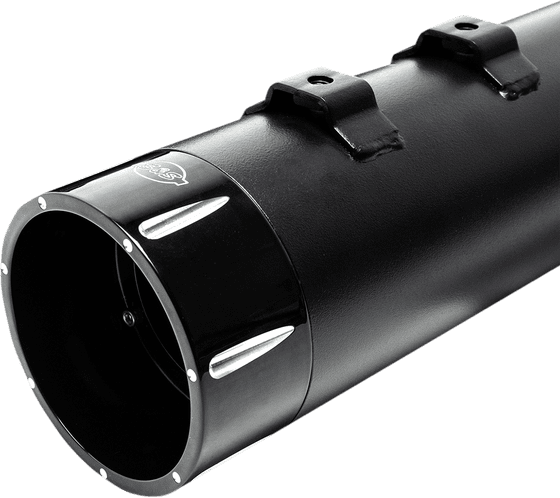 550-0664 S&S CYCLE mk45 black contrast cut slip-on muffler with thruster end cap