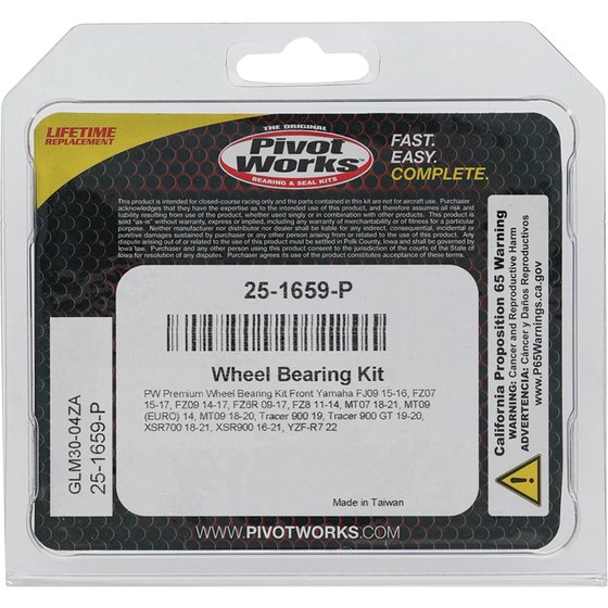 25-1659 All Balls wheel bearing kit front