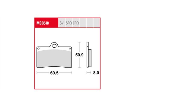 MCB540TRQ TRW trq brake pad sintered race