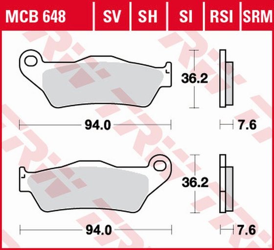 MCB648EC TRW organic brake pad for scooter - 125