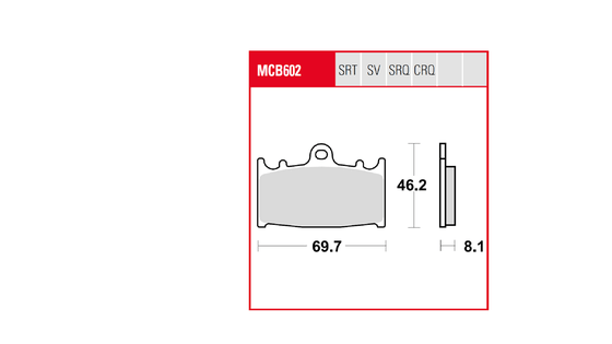 MCB602TRQ TRW sintered metal brake pad