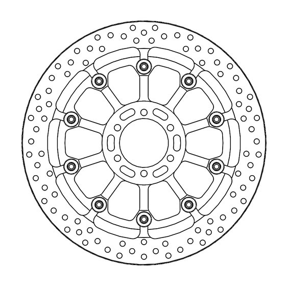 117071 MOTO-MASTER halo pro race floating brake rotor