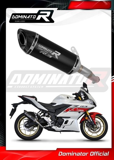 YA146DFBL-S Dominator exhaust silencer muffler hp8 black