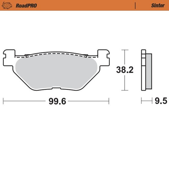 405802 MOTO-MASTER sintered rear brake pad