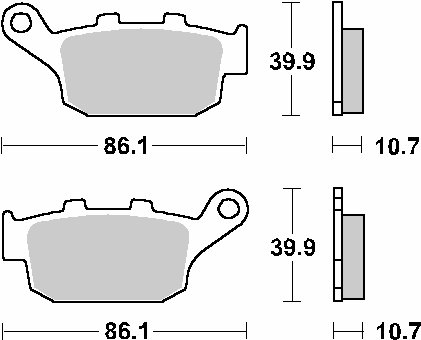 614HF SBS brakepads ceramic