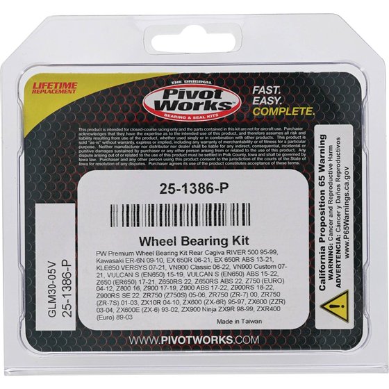 25-1386 All Balls wheel bearing kit rear