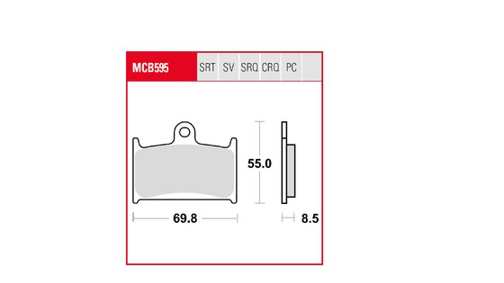 MCB595TRQ TRW trq brake pad sintered race