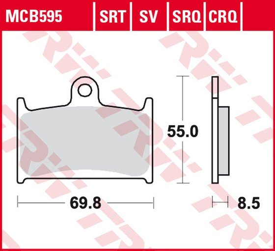 MCB595TRQ TRW trq brake pad sintered race