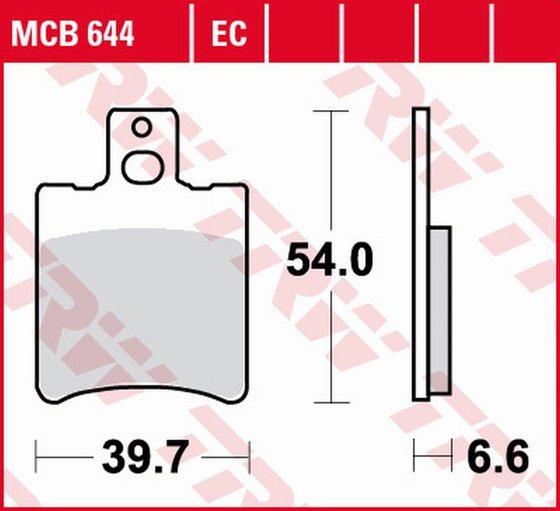 MCB644EC TRW organic brake pad for scooter - 125