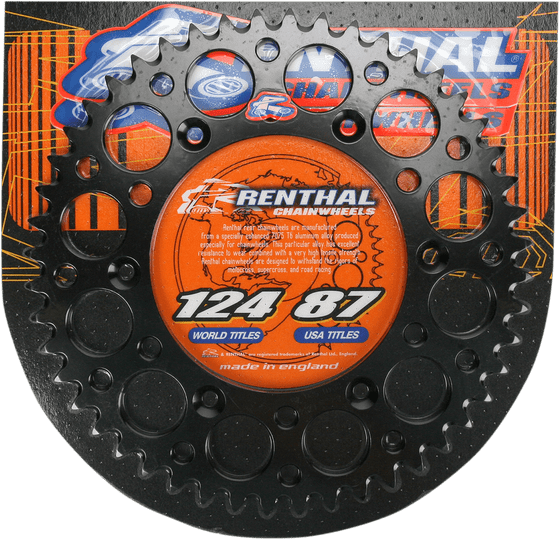 224U-520-51GPBK RENTHAL aluminum rear sprocket - 51 teeth