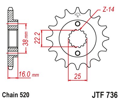 49015JT JT Sprockets front sprocket 15tooth pitch 520 jtf73615