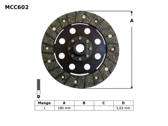 MCC602 TRW dry clutch friction plate kit