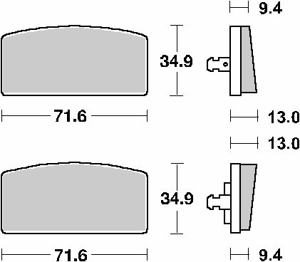 520HF SBS brakepads ceramic