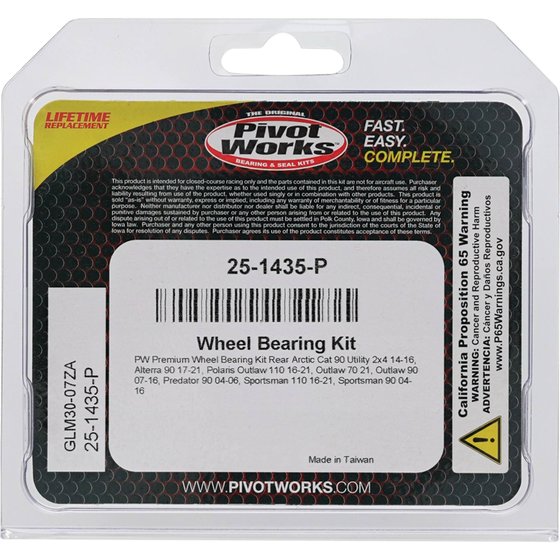 25-1435 All Balls wheel bearing kit rear