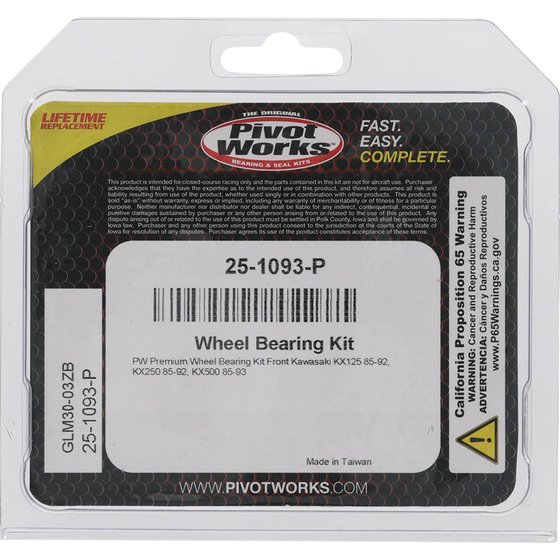 25-1093 All Balls wheel bearing kit front