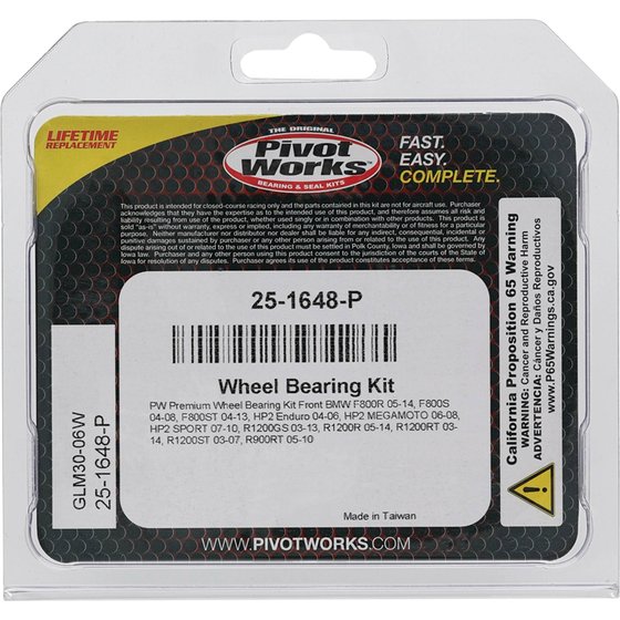 25-1648 All Balls wheel bearing kit front